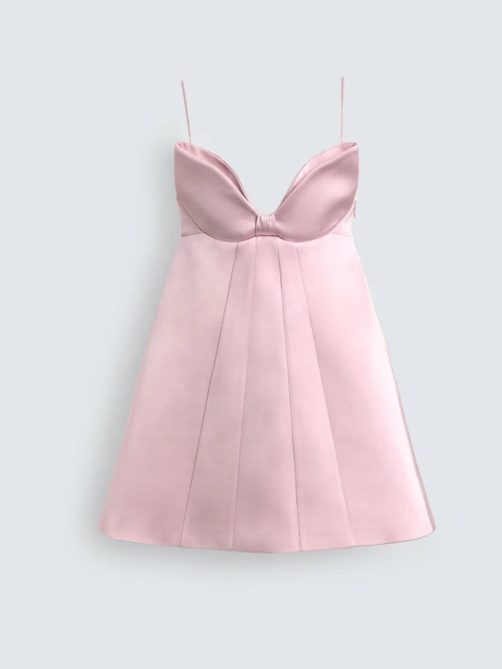 Zara x Harry Lambert Light Pink Mini Dress with Bow Bodice Disney | S